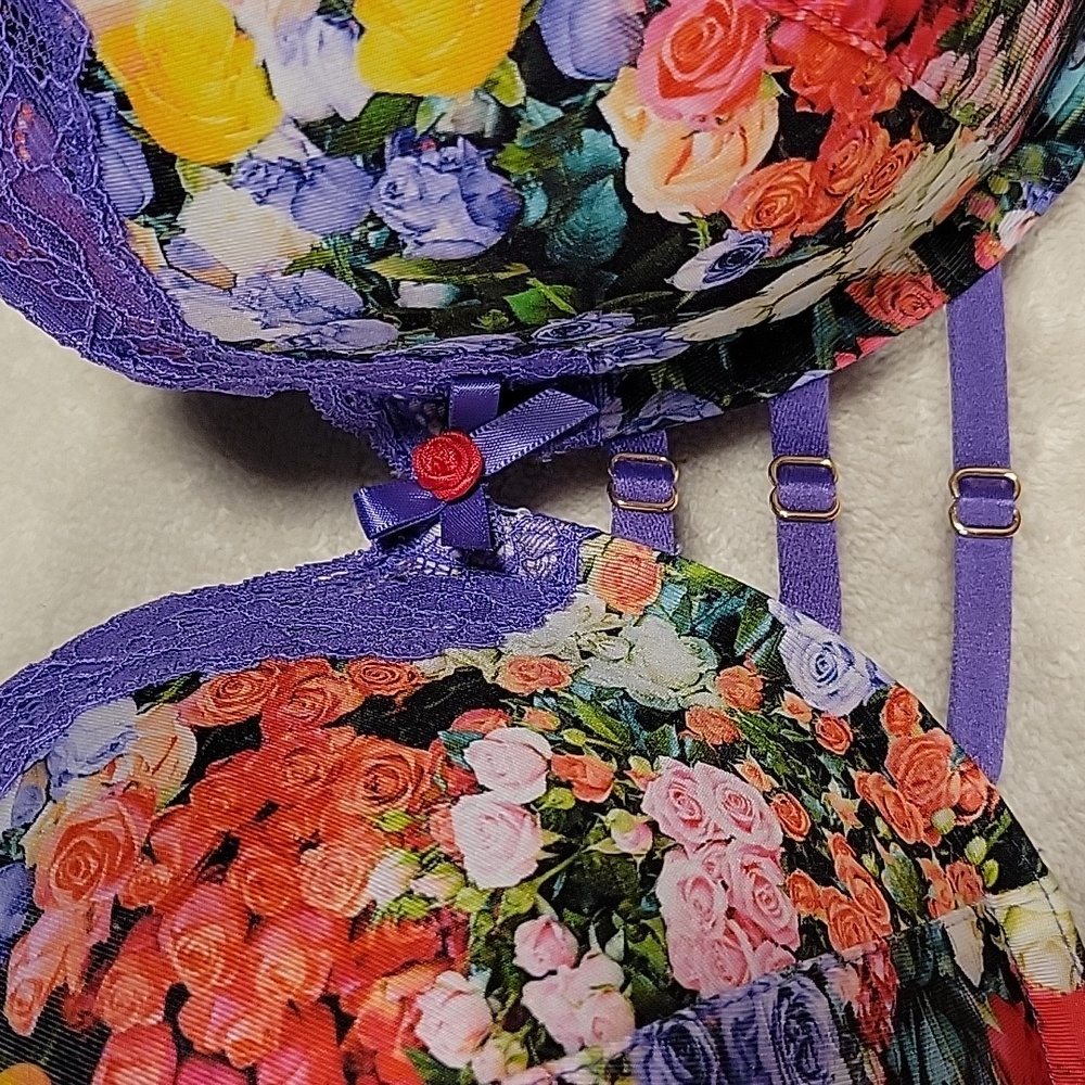 Floral Lace Women's Bra - Picture 10 of 12